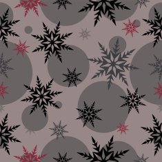 Seamless Snowflake Pattern N12