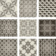 Set of 9 seamless patterns N11