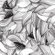 Graphic flowers pattern