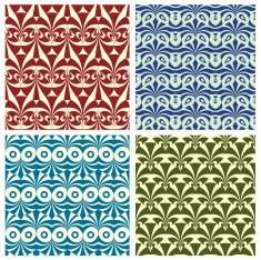 Set of classic seamless patterns