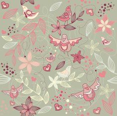 seamless floral romantic wallpaper N2