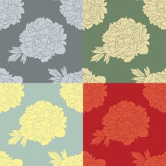 baroque wallpaper with peony N2