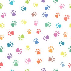 Seamless patterns with prints of animals