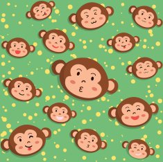 Monkey Seamless Pattern