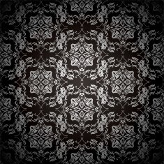 black floral repeat