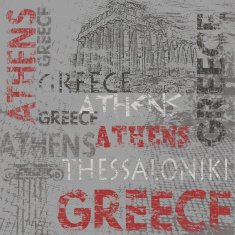 Typographic poster design with Greece