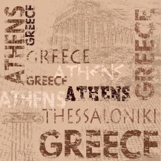 Typographic poster design with Greece N2