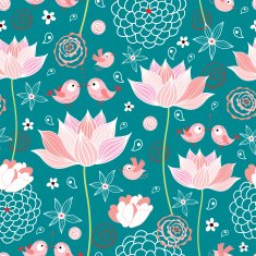 texture birds in flowered