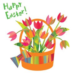 Easter decorative elements in a triangular style N2