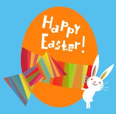 Easter decorative elements in a triangular style N3