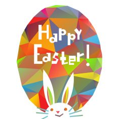Easter decorative elements in a triangular style N5