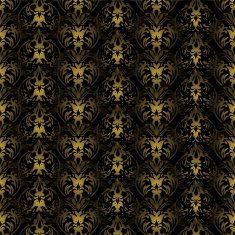 floral gothic black and gold