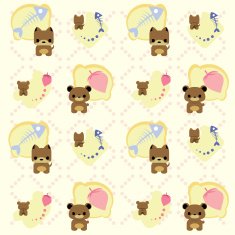 Cute cat and dog pattern background