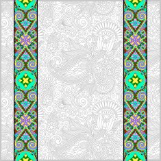 lace border stripe in ornate floral background N4