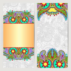 decorative label card for vintage design ethnic pattern antiqu