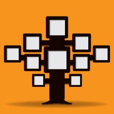 Retro tree frame Infographic Modern Design template EPS 10