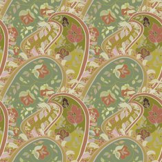 beautiful green paisley seamless background