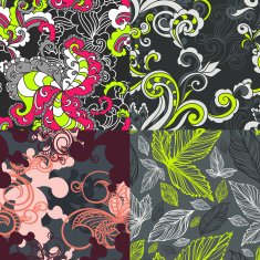 Set of floral seamless patterns N12