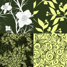 Set of floral seamless patterns N13