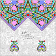 oriental decorative template for greeting card or wedding invita