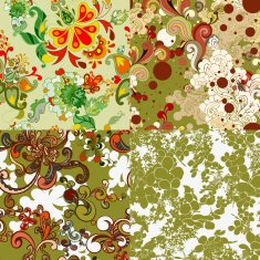 Set of floral seamless patterns N15