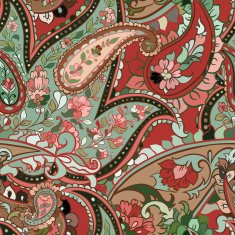beautiful colorful paisley seamless background N2