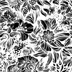 Fantasy abstract floral seamless pattern N6