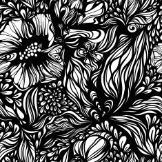 Fantasy abstract floral seamless pattern N7