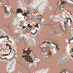 Vector retro floral seamless pattern N5