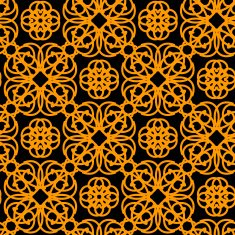 Abstract floral retro seamless pattern
