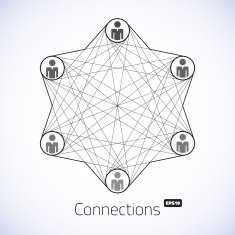 Geometric connections vector illustration