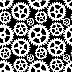 Abstract seamless pattern with cogwheels N2