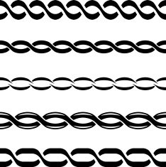 Retro vector border lines