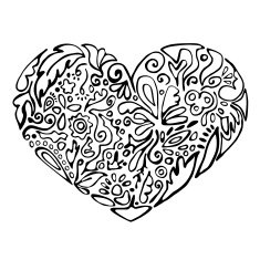 Black And White Heart N2