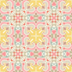geometric patterns with hearts