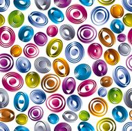 3d circles seamless pattern