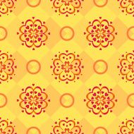 Background red pattern on yellow