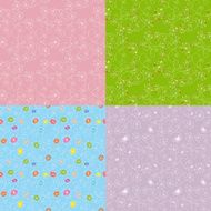 Set of floral seamless pattern N2