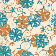 flowers with leaves in grunge