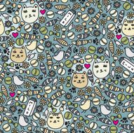 Cats seamless pattern N6