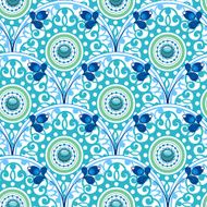 Beautiful Flower seamless pattern on abstract background