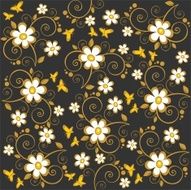 Dark floral background N2