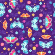 Butterfly Seamless Repeat Pattern Vector