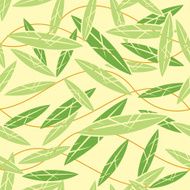 seamless background green leaf on yellow river