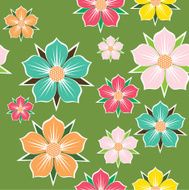 Abstract floral background Seamless pattern