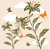 floral background illustration N12
