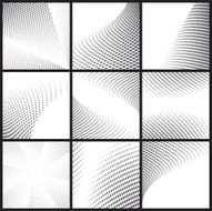 set of halftone dots