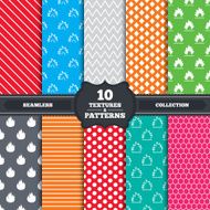 Fire flame icons Heat signs N5