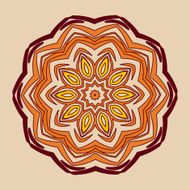 Lace floral ethnic ornament artwork