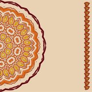 Lace floral ethnic ornament artwork N2